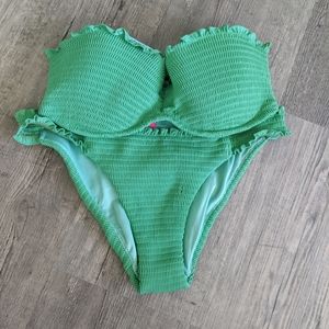Vs mint green smocked bikini xs 32D